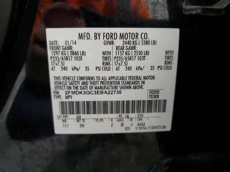 2014 FORD EDGE SE  