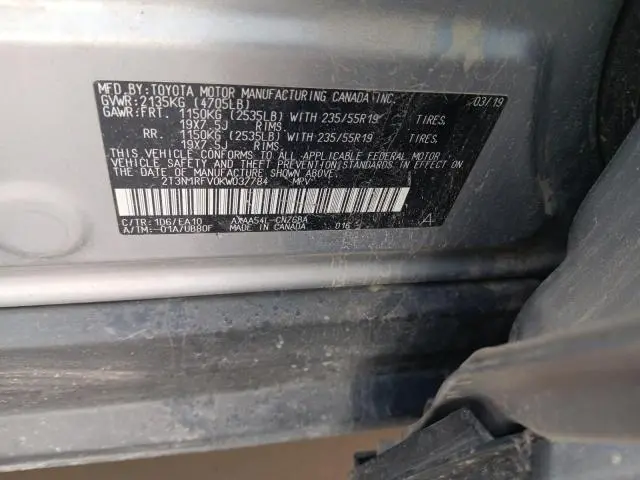 2019 TOYOTA RAV4 LIMITED  