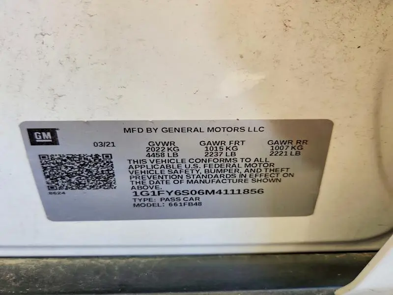 2021 CHEVROLET BOLT EV LT  