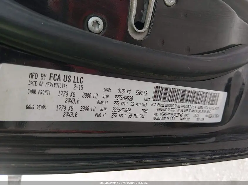 2015 RAM 1500 SPORT