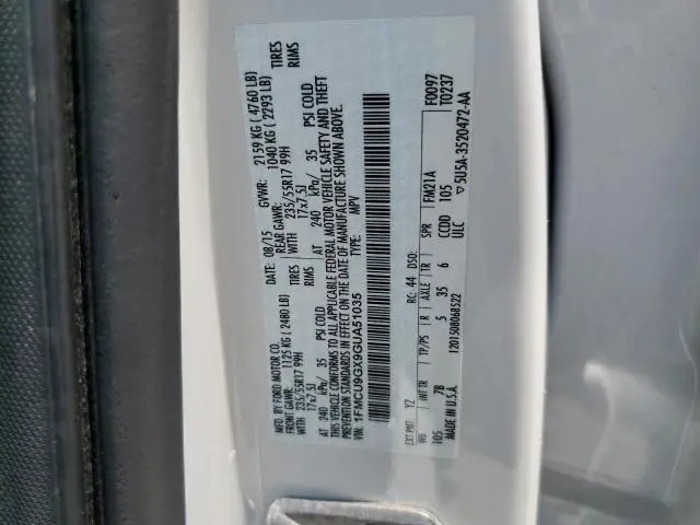 2016 FORD ESCAPE SE  