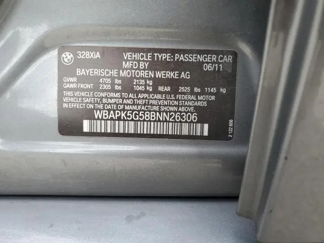 2011 BMW 328 XI SULEV