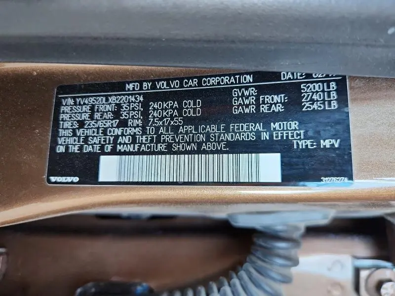 2011 VOLVO XC60 3.2  