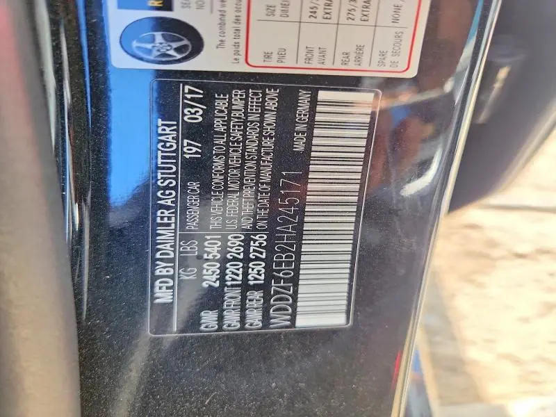 2017 MERCEDES-BENZ E 43 4MATIC AMG  