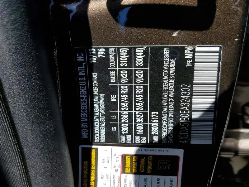 2014 MERCEDES-BENZ ML 350  
