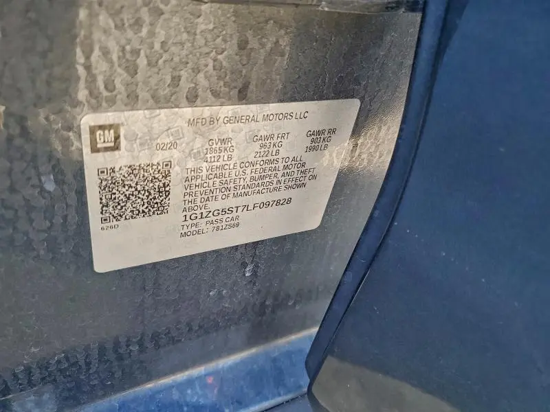 2020 CHEVROLET MALIBU RS  