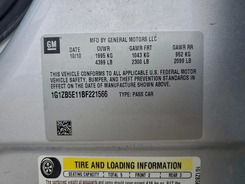 2011 CHEVROLET MALIBU LS  