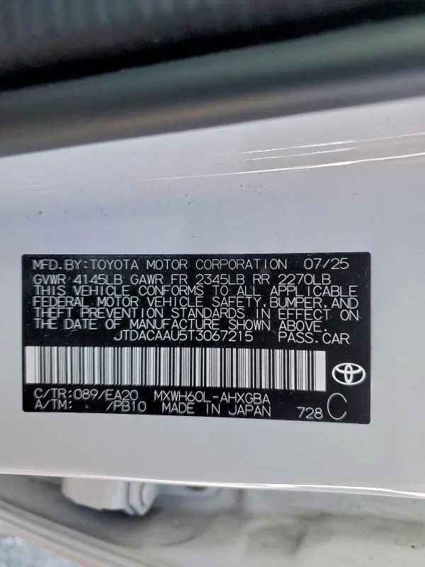 2026 TOYOTA PRIUS LE  