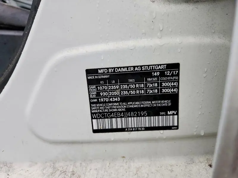 2018 MERCEDES-BENZ GLA 250  