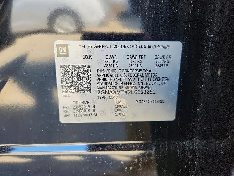 2020 CHEVROLET EQUINOX LT  