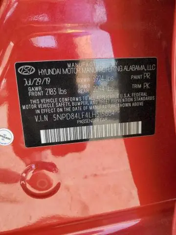 2020 HYUNDAI ELANTRA SEL