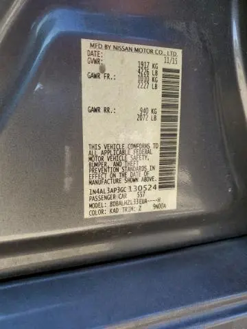 2016 NISSAN ALTIMA 2.5  