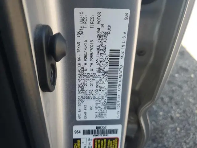 2015 TOYOTA TACOMA DOUBLE CAB  