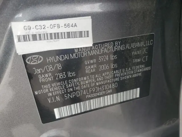 2018 HYUNDAI ELANTRA SE  