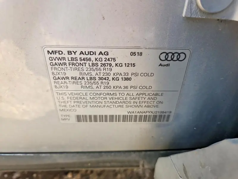 2018 AUDI Q5 PREMIUM  