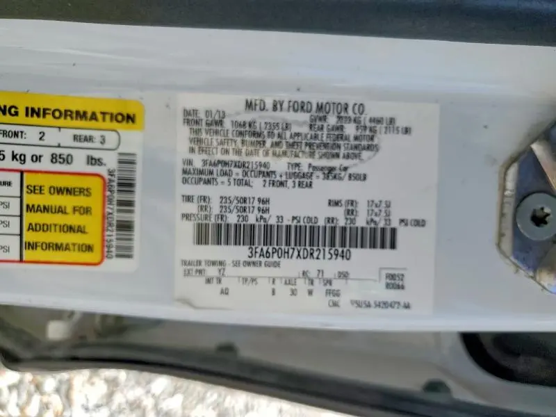 2013 FORD FUSION SE  
