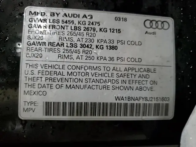 2018 AUDI Q5 PREMIUM PLUS  