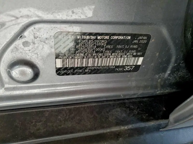 2020 MITSUBISHI OUTLANDER SPORT SE  