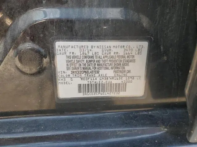 2014 NISSAN VERSA NOTE S  