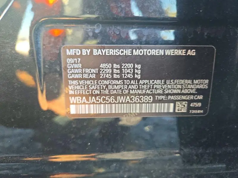 2018 BMW 530 I  
