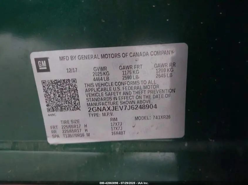 2018 CHEVROLET EQUINOX LT