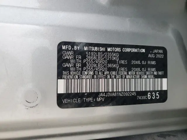 2022 MITSUBISHI OUTLANDER SEL