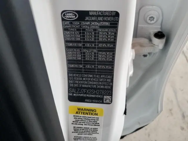 2025 LAND ROVER RANGE ROVER EVOQUE S  