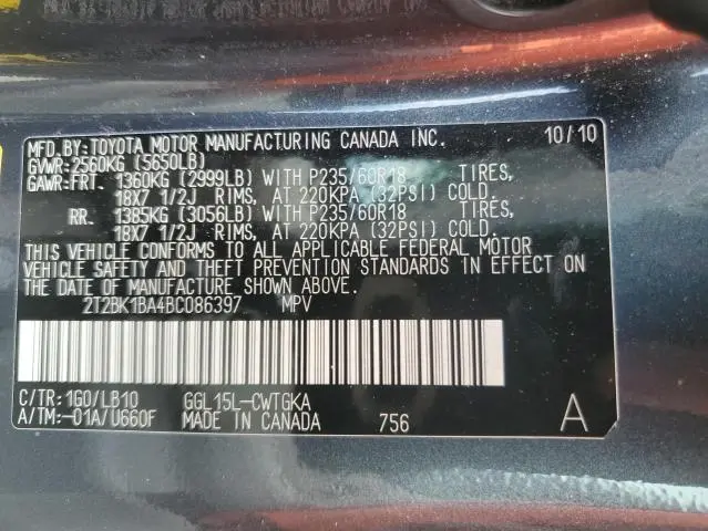 2011 LEXUS RX 350  