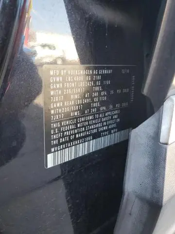 2017 VOLKSWAGEN TIGUAN WOLFSBURG  