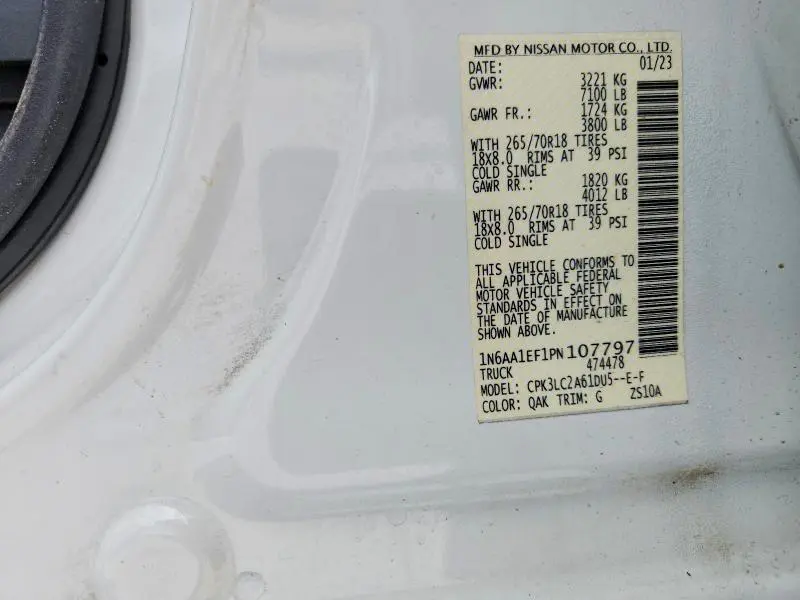 2023 NISSAN TITAN SV  
