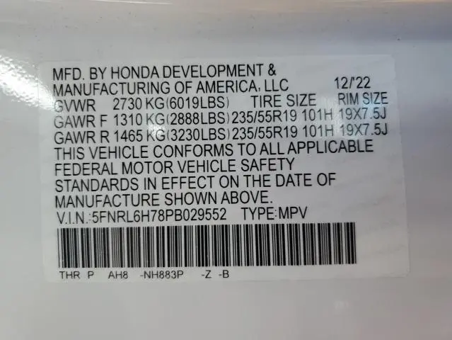2023 HONDA ODYSSEY SPORT-L  