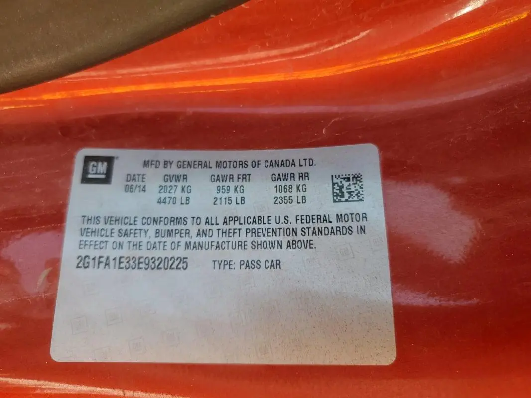 2014 CHEVROLET CAMARO LS  