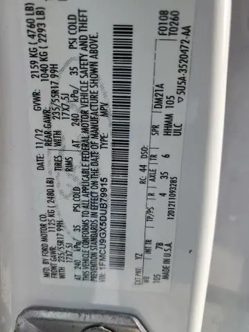 2013 FORD ESCAPE SE
