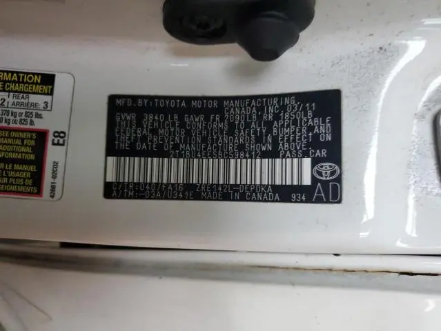 2011 TOYOTA COROLLA BASE  