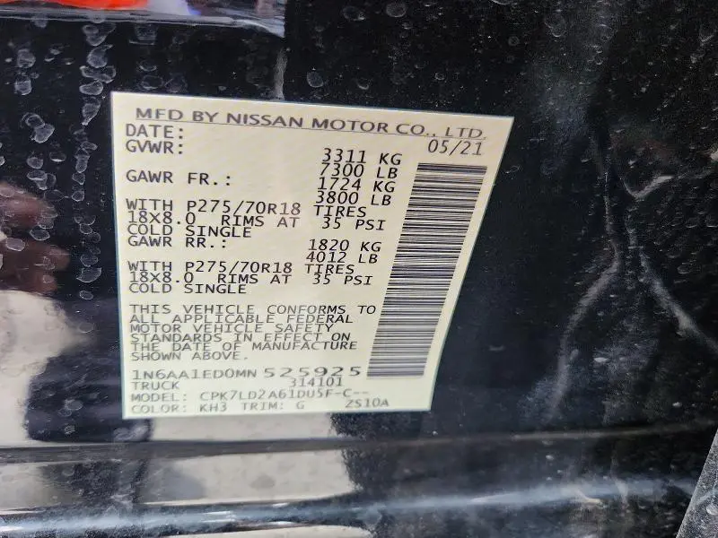 2021 NISSAN TITAN PRO-4X  