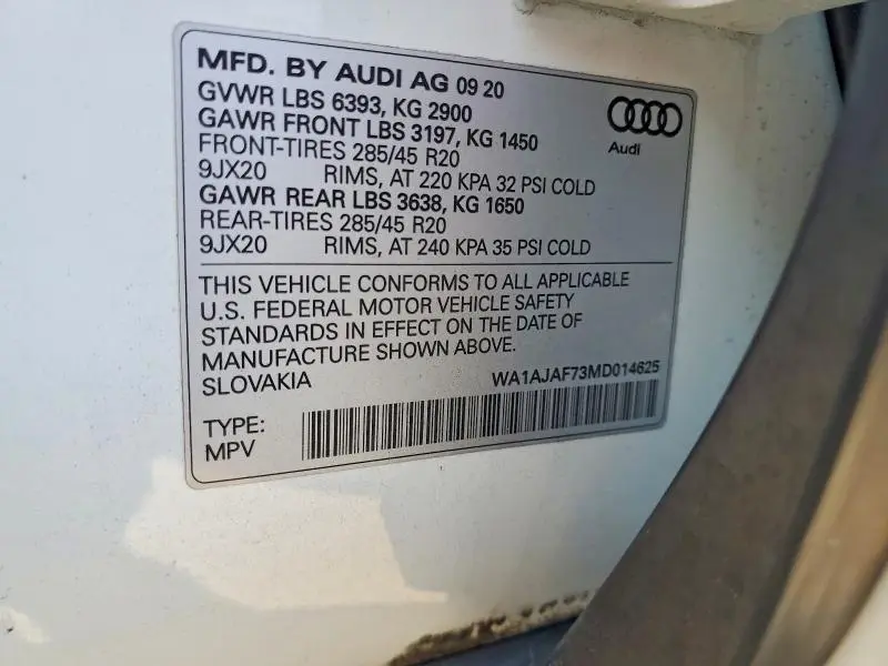 2021 AUDI Q7 PREMIUM  