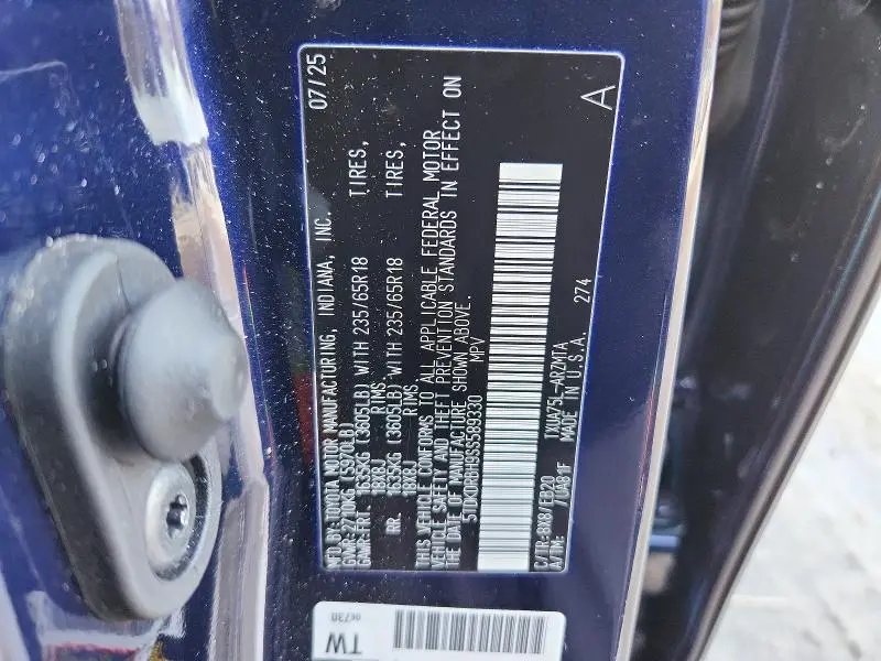 2025 TOYOTA HIGHLANDER LE  