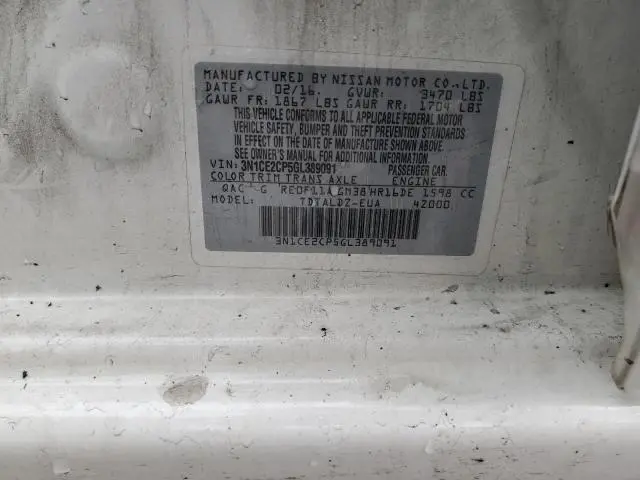 2016 NISSAN VERSA NOTE S  