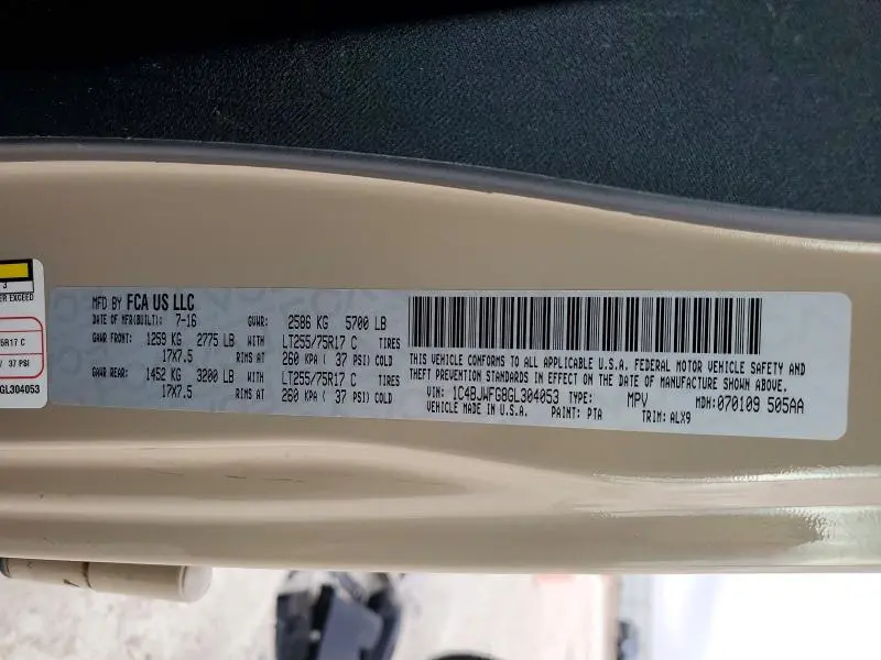 2016 JEEP WRANGLER UNLIMITED RUBICON  