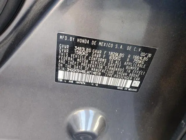 2020 HONDA FIT LX