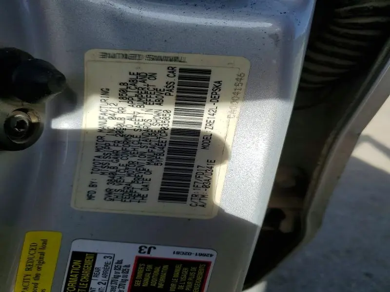 2012 TOYOTA COROLLA BASE  