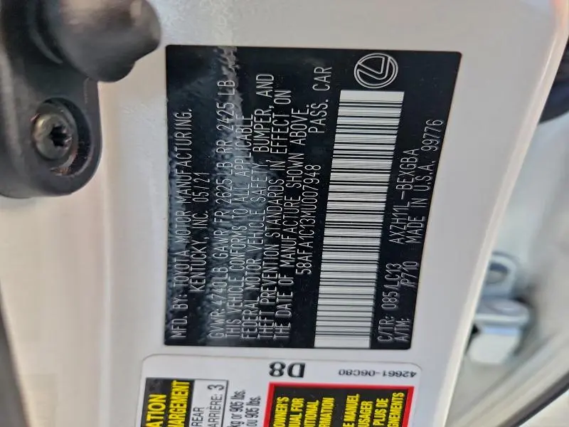 2021 LEXUS ES 300H ULTRA LUXURY  