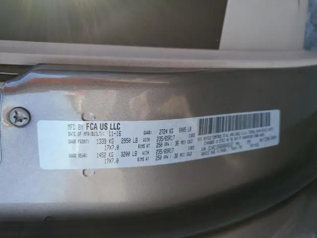 2017 CHRYSLER PACIFICA TOURING L  