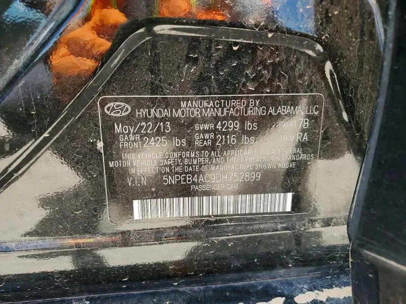 2013 HYUNDAI SONATA GLS  