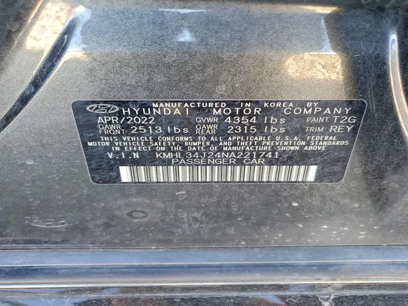 2022 HYUNDAI SONATA LIMITED  