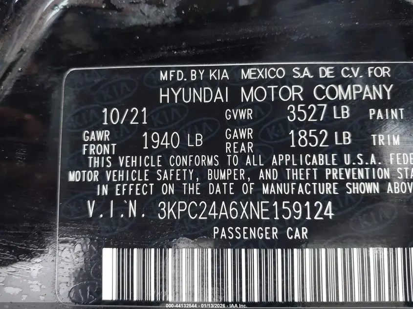 2022 HYUNDAI ACCENT SE