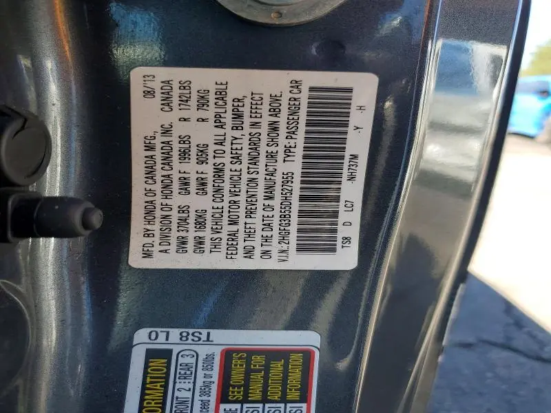 2013 HONDA CIVIC LX  