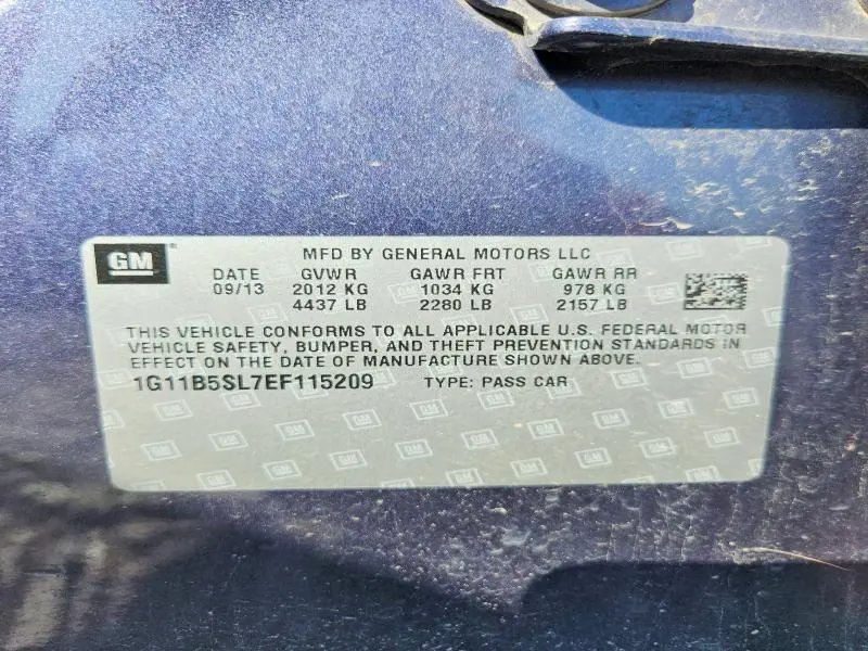 2014 CHEVROLET MALIBU LS  