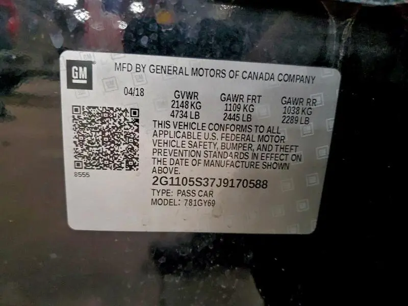 2018 CHEVROLET IMPALA LT  