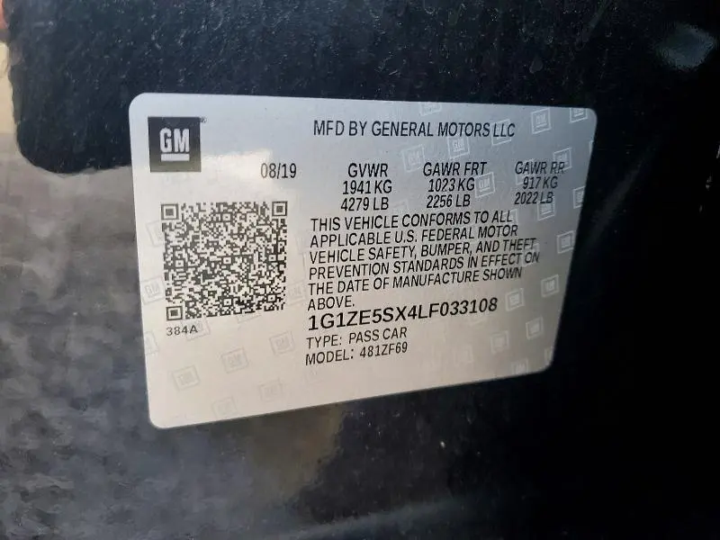 2020 CHEVROLET MALIBU PREMIER  